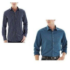 Man's Shirt Claiborne Striped Long Sleeve size M, XXL NEW